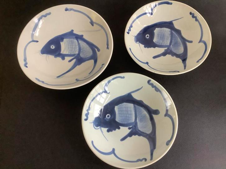 Chinese Karper Schalen - 3 stuks, Huis en Inrichting, Keuken | Servies, Gebruikt, Schaal of Schalen, Overige stijlen, Keramiek