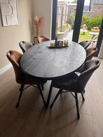 6 eettafel stoelen, Huis en Inrichting, Ophalen, Zo goed als nieuw, Grijs, Vijf, Zes of meer stoelen