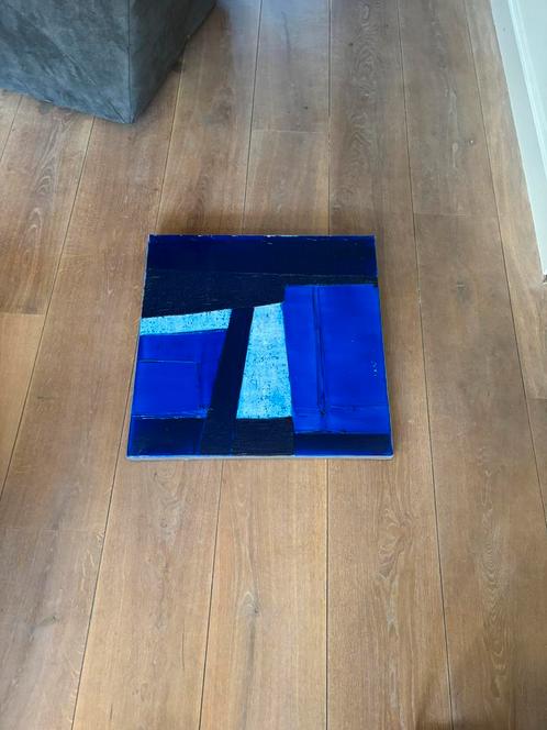 Te koop olieverf op doek : Jacques Pouchain - Haut B3A., Antiek en Kunst, Kunst | Schilderijen | Abstract, Ophalen