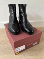 Laarsjes zwart leer, maat 41, Zwart, Lage of Enkellaarzen, Ophalen of Verzenden, Gedragen