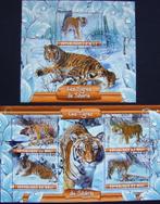 - 870 - 2 Blokken met Tijgers uit Siberië., Postzegels en Munten, Verzenden, Gestempeld, Overige thema's