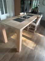 Eikenhouten Eettafel - Rechthoekig - 4 Personen, Ophalen, 100 tot 150 cm, Eikenhout, Zo goed als nieuw