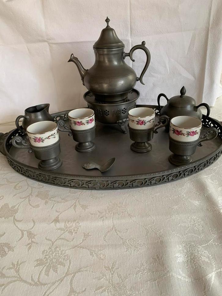 Tinnen servies, Antiek en Kunst, Antiek | Tin, Ophalen of Verzenden