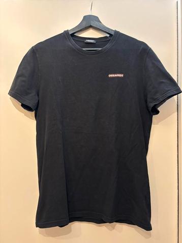 Zwart Dsquared T-shirt met klein logo – maat L beschikbaar voor biedingen
