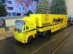 Mercedes Benz SK 1748+ Jumbo trailer Herpa Promarkt DTM Team, Ophalen of Verzenden, Zo goed als nieuw, Bus of Vrachtwagen, Herpa