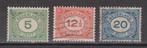 NVPH 107 108 109 geb Cijfer 1921 ; OUD NEDERLAND p/stuk, Postzegels en Munten, Postzegels | Nederland, Ophalen of Verzenden, T/m 1940