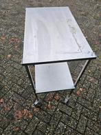 RVS tafel opklapbaar zwenkwielen 764696 cm, Ophalen
