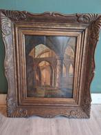 Schilderij Ruïne met Gouden Lijst, Antiek en Kunst, Kunst | Schilderijen | Klassiek, Ophalen