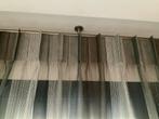 Donkergrijze gordijnen met bronskleurige streep, kamerhoog, Huis en Inrichting, Stoffering | Gordijnen en Lamellen, Ophalen of Verzenden