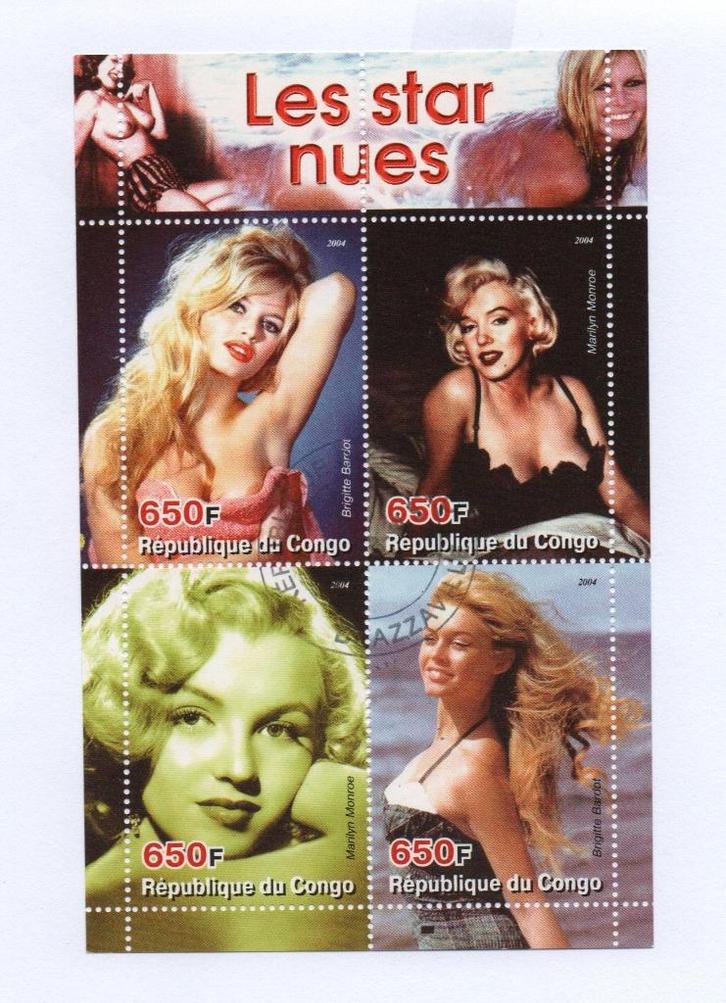 Les Star Nues - du Congo 2004 - Gestempeld, Postzegels en Munten, Postzegels | Thematische zegels, Gestempeld, Overige thema's