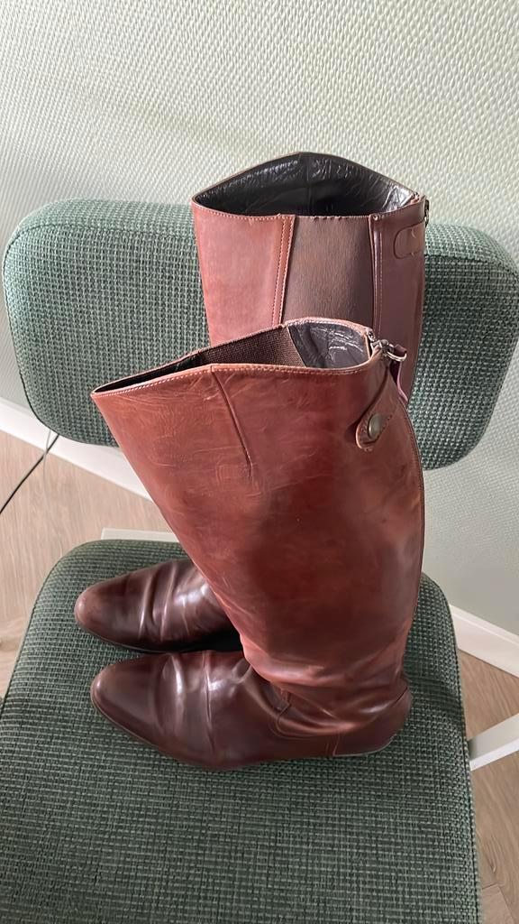 Hoge Leren laarzen Floris cognac / bruin maat 41, Kleding | Dames, Schoenen, Gedragen, Hoge laarzen, Bruin, Ophalen of Verzenden
