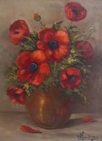 OUD STILLEVEN RODE KLAPROZEN>BLOEMEN🖌JAN VAN VLAARDINGEN, Antiek en Kunst, Kunst | Schilderijen | Klassiek, Ophalen of Verzenden