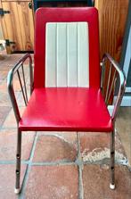 Retro kinderstoel seventies rood leer, Verzamelen, Retro, Ophalen of Verzenden, Huis en Inrichting