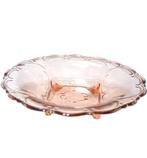 Vintage schaal roze persglas, Ophalen of Verzenden