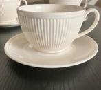 4 Wedgwood Windsor soepkoppen met schotels., Ophalen of Verzenden, Zo goed als nieuw, Wedgwood, Kop(pen) en/of Schotel(s)