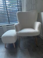 Zo goed als nieuwe fauteuil met voetenbank, Ophalen, Zo goed als nieuw, Stof, 75 tot 100 cm