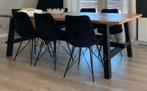 Eetkamer stoelen set van 6, Ophalen, Gebruikt, Zwart, Stof