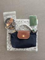 Longchamp Mini Le Pliage Blauw - Nieuw, Ophalen of Verzenden, Nieuw, Blauw, Handtas