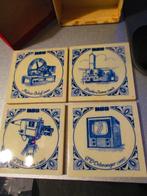 NOS 4 tegeltjes/onderzetters 1970?, Audio, Tv en Foto, Overige Audio, Tv en Foto, Ophalen of Verzenden, Gebruikt
