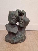 Kunst - beeld van 2 hoofden van steen - bronslook - KAR, Ophalen