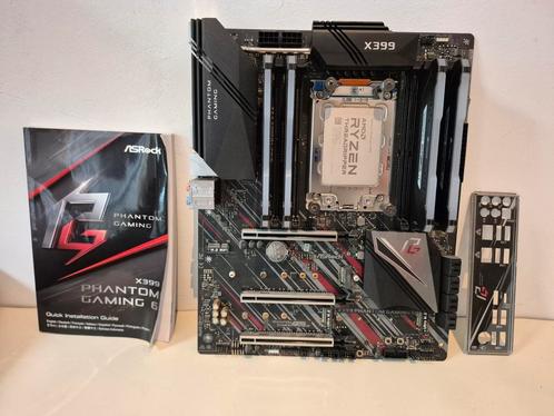 ASRock X399 Phantom Gaming 6 + AMD Ryzen Threadripper 1920X, Computers en Software, Moederborden, Gebruikt, AMD, DDR4, Ophalen of Verzenden