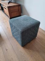 Petrol kleurige poef / voetenbank, Ophalen, Minder dan 50 cm, Vierkant, Minder dan 50 cm