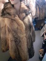 Vintage echte coyote bontjas bont jas bontjasje maat L, Ophalen of Verzenden, Zo goed als nieuw, Maat 38/40 (M), Bruin
