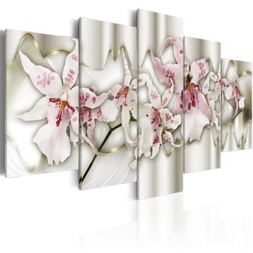252 Modern Bloemen 5 Luik Canvas Schilderij Nieuw 200x100cm beschikbaar voor biedingen