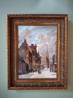 Schilderij Winters stadszicht - Rene Swenters, Ophalen