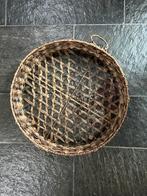 Rond riet dienblad, Huis en Inrichting, Woonaccessoires | Dienbladen, Ophalen, Zo goed als nieuw, Rond, Kunststof