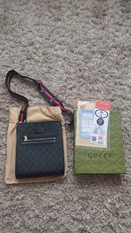 Gucci Messenger Bag Gloednieuw Leer AAA+, Schoudertasje, Zwart, Nieuw, Ophalen of Verzenden