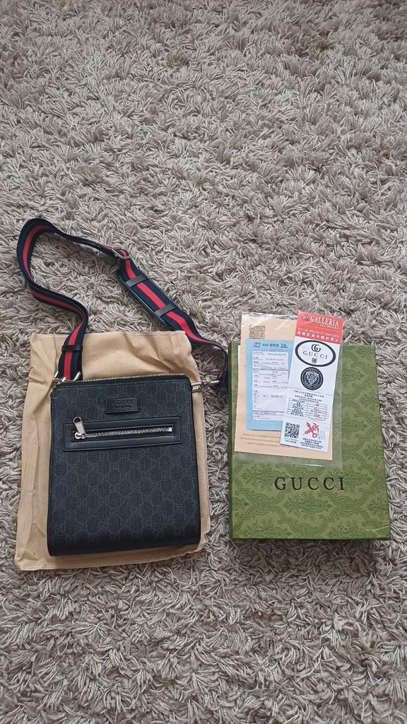 Gucci Messenger Bag Gloednieuw Leer AAA+, Sieraden, Tassen en Uiterlijk, Tassen | Damestassen, Nieuw, Schoudertasje, Zwart, Ophalen of Verzenden