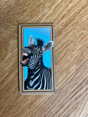 Leuke magnetische boeklegger van een zebra beschikbaar voor biedingen