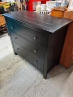 Redelijk nette ladekast 3 lades Ikea echt hout zwart, Huis en Inrichting, Ophalen, Gebruikt, 50 tot 100 cm, 3 of 4 laden