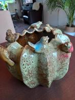 Mooie bloempot met vogeltjes, Steen, Ophalen of Verzenden, Zo goed als nieuw, Minder dan 50 cm