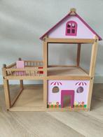 Houten speelhuis roze meisjes 55x50x30 hxbxd, Kinderen en Baby's, Speelgoed | Houten speelgoed, Gebruikt, Ophalen