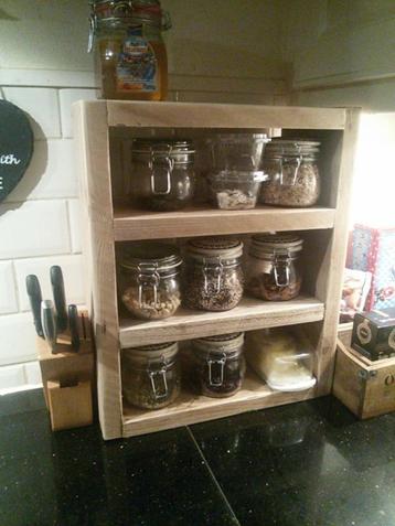 Keuken kruidenkastje steigerhout of eiken. NIEUW beschikbaar voor biedingen