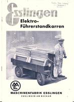 Esslingen Elektro Führerstandkarren folder 1940 (ES01), Ophalen of Verzenden, Zo goed als nieuw, Vrachtwagen