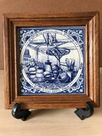 Ingelijste Tegel – De Botermakerij (Delfts Blauw), Ophalen of Verzenden