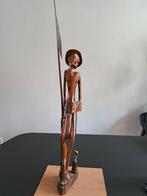 Balinees houten beeldje van visser., Ophalen of Verzenden