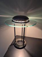 Stijlvolle tafellamp met glazen blad, Ophalen, Gebruikt