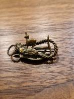 V 571 Vintage Altausse Broche met Gems, Sieraden, Tassen en Uiterlijk, Broches, Brons, 4 tot 7 cm, Gebruikt, Bruin