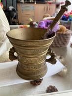 oude koperen vijzel met stamper, Antiek en Kunst, Antiek | Koper en Brons, Ophalen of Verzenden, Koper