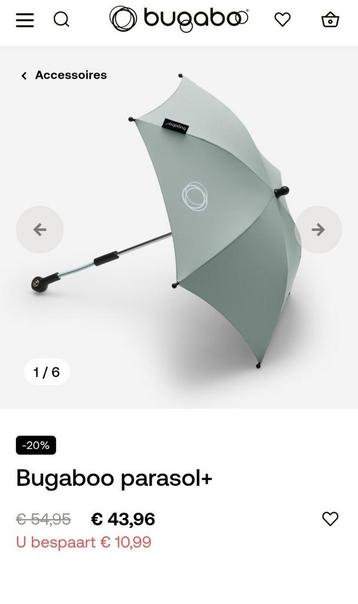 Bugaboo parasol+ Pine green beschikbaar voor biedingen