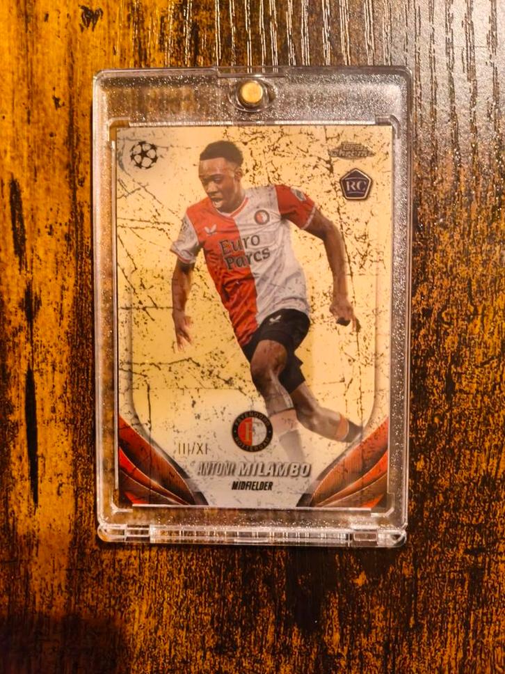 Milambo RC Rookie Gold 3/11 RARE Topps Champions League, Verzamelen, Sportartikelen en Voetbal, Zo goed als nieuw, Spelerskaart