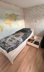 Eenpersoonsbed met logeerbed, Huis en Inrichting, Ophalen, Gebruikt, 90 cm, Eenpersoons