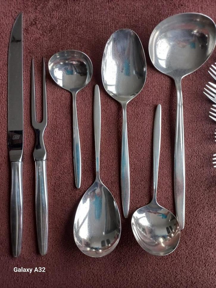 Zwaar verzilverd GERO opschep bestek model '232 Elegance', Antiek en Kunst, Antiek | Bestek, Ophalen of Verzenden