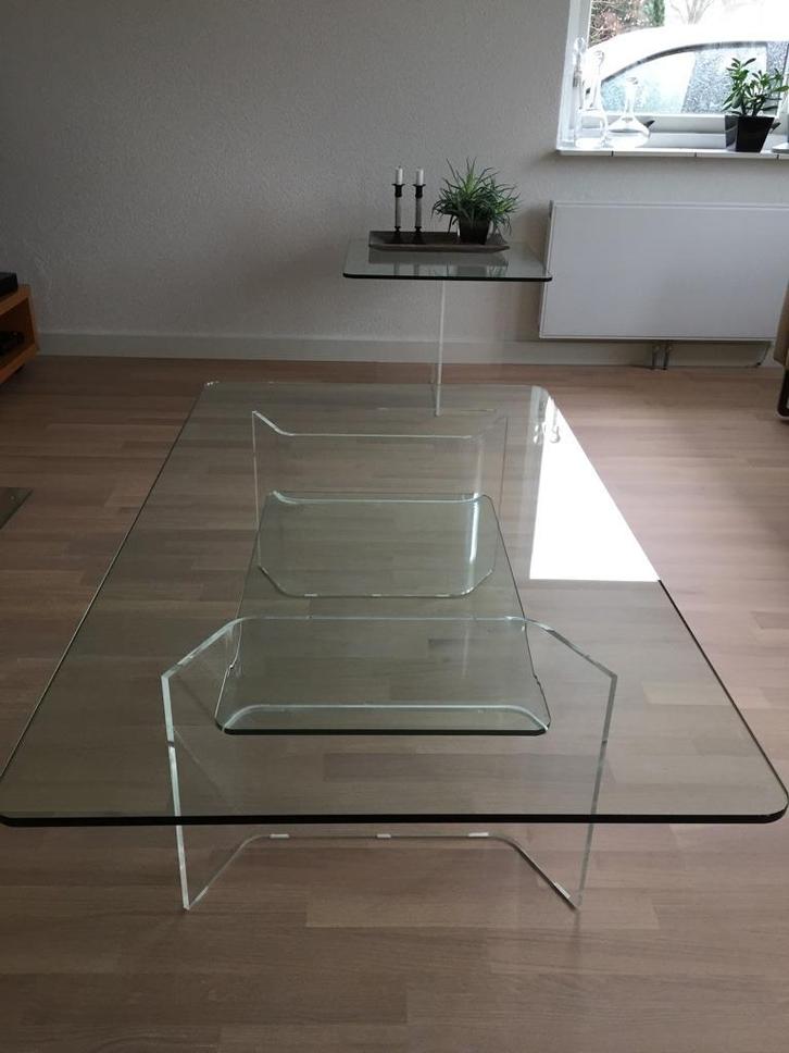 Design SALONTAFEL (GLAS), Huis en Inrichting, Tafels | Salontafels, Minder dan 50 cm, 50 tot 100 cm, 100 tot 150 cm, Rechthoekig