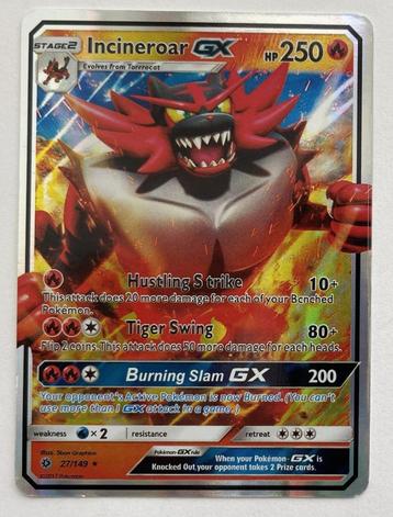 Pokémon kaart - Incineroar GX 27/149 - Sun and Moon beschikbaar voor biedingen