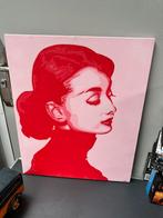 Popart Canvas Schilderij – Vrouwelijk Portret (E. Wells), Ophalen of Verzenden
